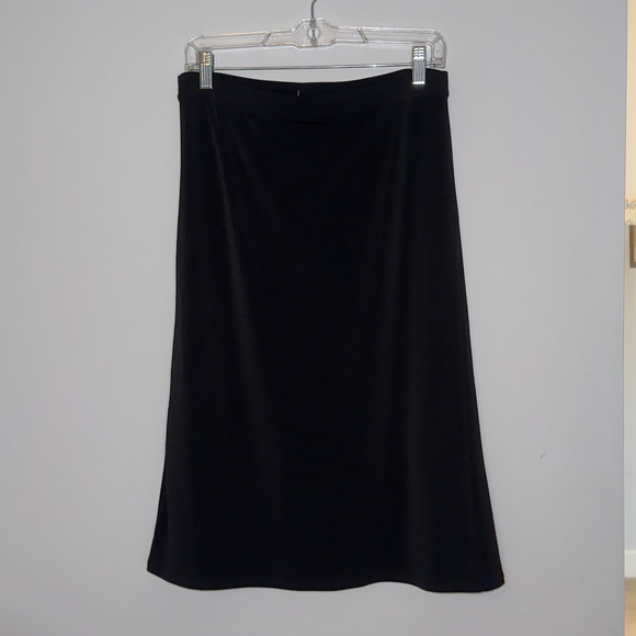 Jaclyn Smith Womens Midi Skirt NWT Size XL Black Slim & Smooth Stretchy Pull On - Picture 1 of 5